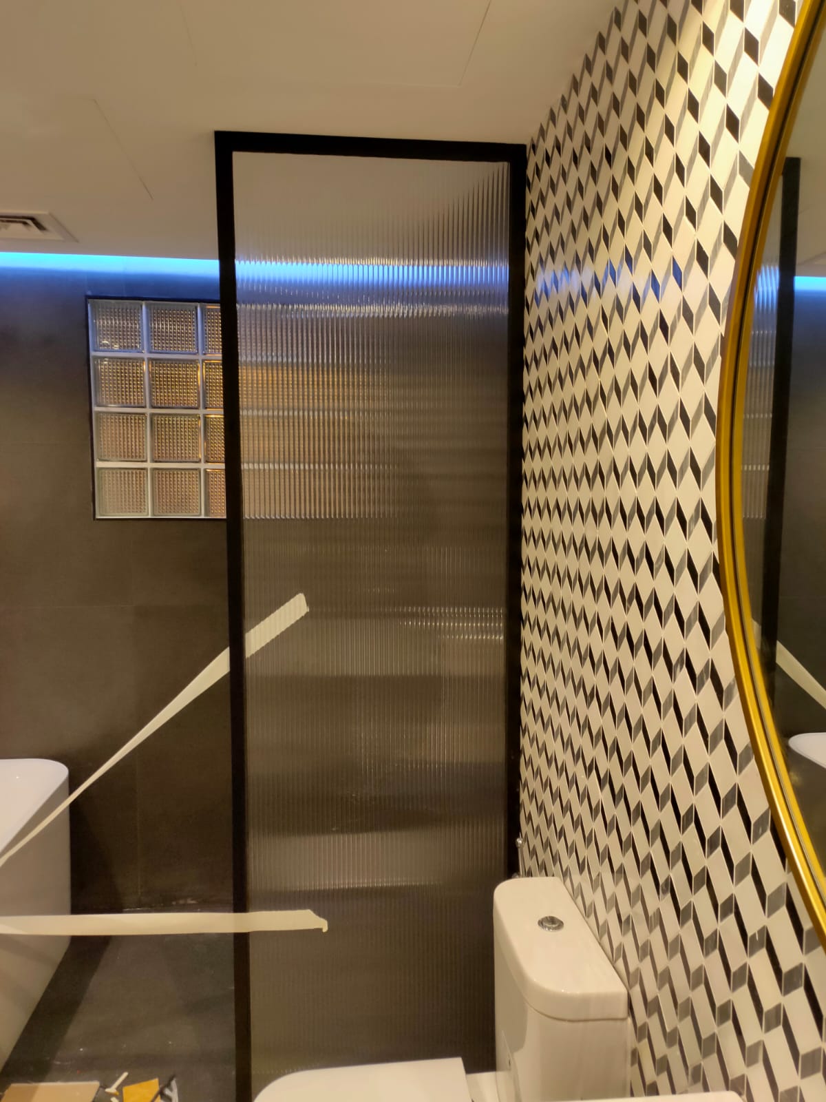 Shower Glass — Frameless Shower Enclosure — Master Bath