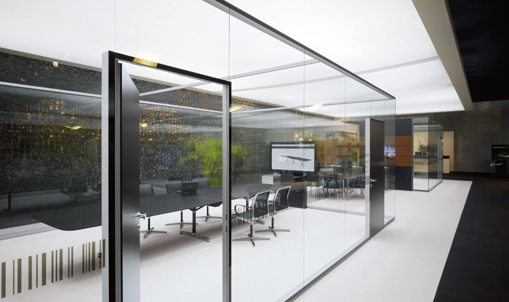 "Exquisite Glass Partition Details: Enhancing Spaces with Elegance and Functionality"